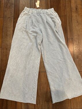aerie Pale Blue Cozy Sweatpants with Elastic Waistband